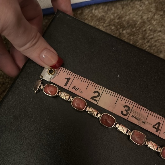 Sterling Silver Turquoise & Pink Thulite Reversible Bracelet by Jay King - Picture 15 of 15